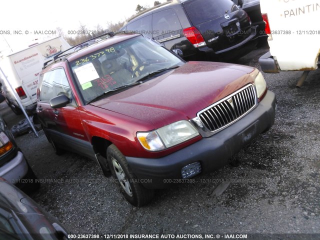 JF1SF63542H750691 - 2002 SUBARU FORESTER L RED photo 1