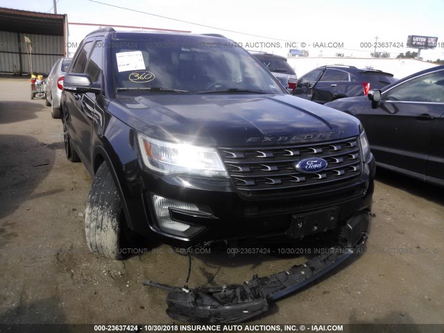 1FM5K7D85HGB39564 - 2017 FORD EXPLORER XLT BLACK photo 6