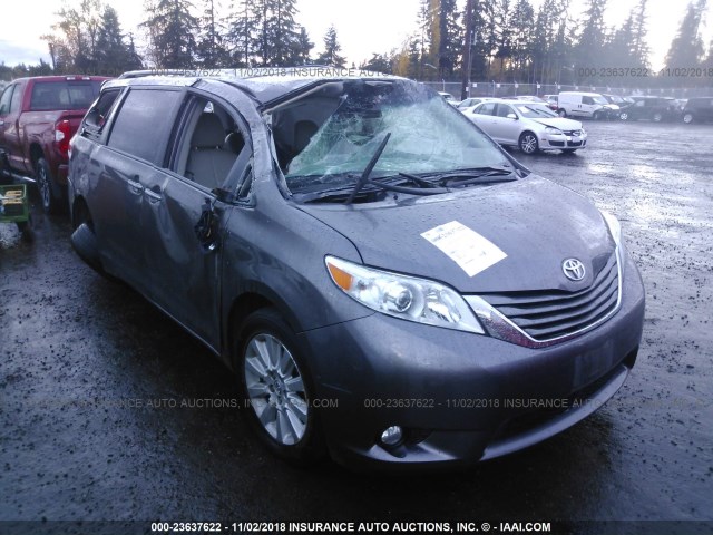 5TDDK3DCXES085564 - 2014 TOYOTA SIENNA XLE/LIMITED GRAY photo 1