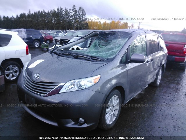 5TDDK3DCXES085564 - 2014 TOYOTA SIENNA XLE/LIMITED GRAY photo 6