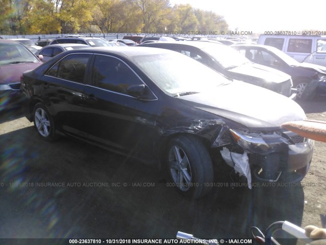 4T1BF1FKXCU168016 - 2012 TOYOTA CAMRY SE/LE/XLE BLACK photo 1