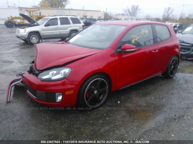 WVWED7AJ6AW239027 - 2010 VOLKSWAGEN GTI RED photo 2