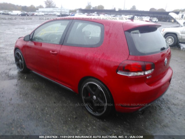WVWED7AJ6AW239027 - 2010 VOLKSWAGEN GTI RED photo 3
