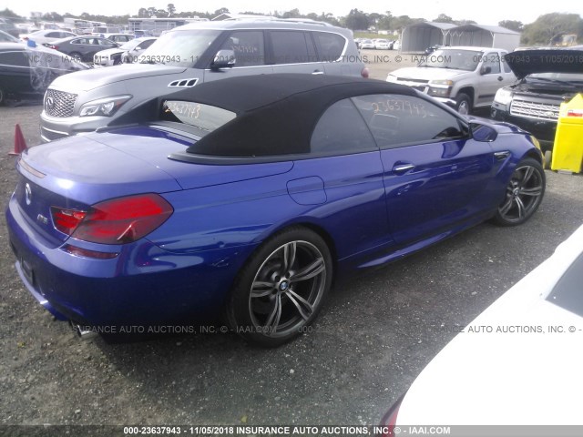 WBSLZ9C57CC985567 - 2012 BMW M6 BLUE photo 4