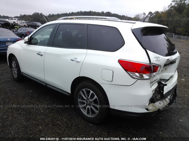 5N1AR2MN6DC631234 - 2013 NISSAN PATHFINDER S/SV/SL/PLATINUM WHITE photo 3