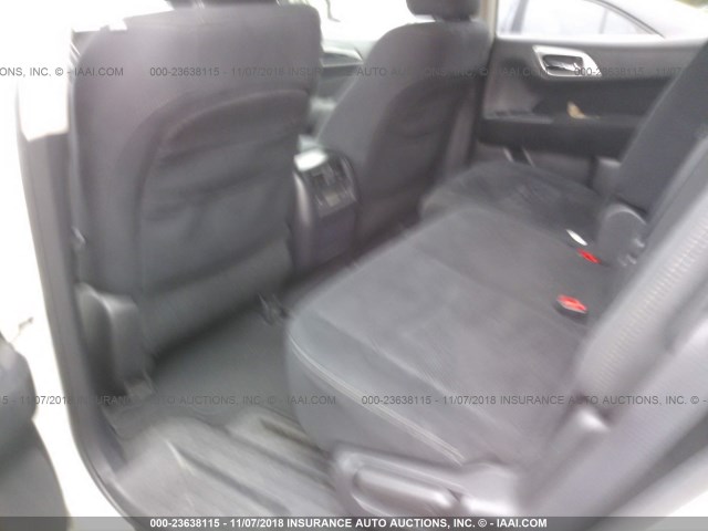 5N1AR2MN6DC631234 - 2013 NISSAN PATHFINDER S/SV/SL/PLATINUM WHITE photo 8