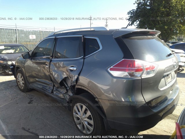 JN8AT2MT1GW014108 - 2016 NISSAN ROGUE S/SL/SV GRAY photo 3