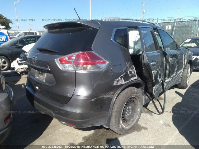 JN8AT2MT1GW014108 - 2016 NISSAN ROGUE S/SL/SV GRAY photo 4