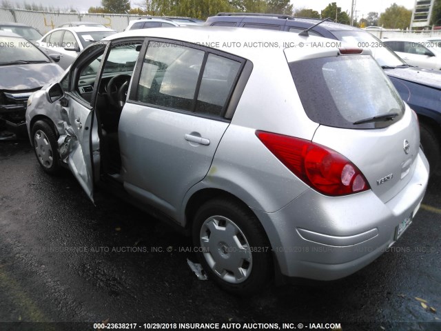 3N1BC13E68L400708 - 2008 NISSAN VERSA S/SL SILVER photo 3