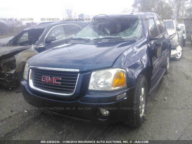 1GKDT13S342311187 - 2004 GMC ENVOY BLUE photo 2