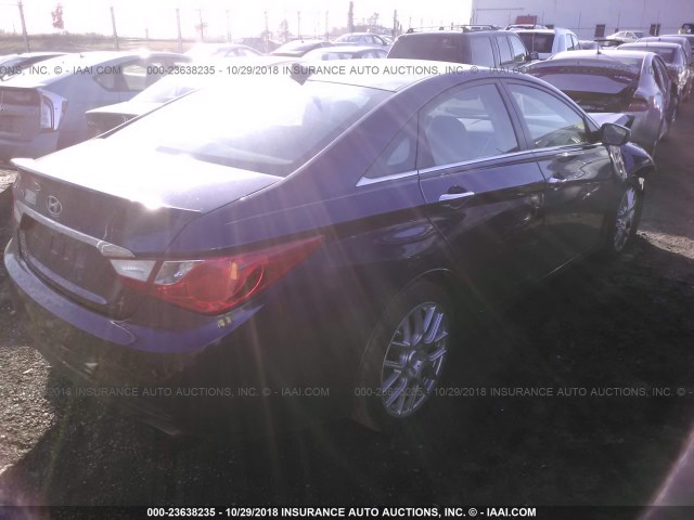 5NPEC4AC1CH474995 - 2012 HYUNDAI SONATA SE/LIMITED Dark Blue photo 4