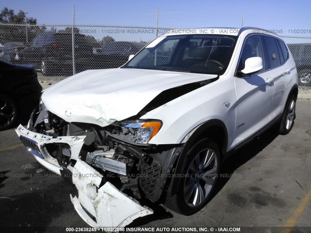 5UXWX7C53BL733553 - 2011 BMW X3 XDRIVE35I WHITE photo 2