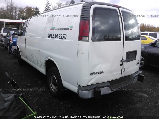 1GTFG25M011903595 - 2001 GMC SAVANA G2500 WHITE photo 3