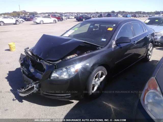 1G1ZC5E04CF336345 - 2012 CHEVROLET MALIBU 1LT BLACK photo 2