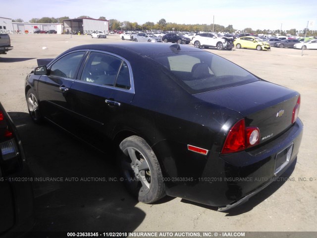 1G1ZC5E04CF336345 - 2012 CHEVROLET MALIBU 1LT BLACK photo 3