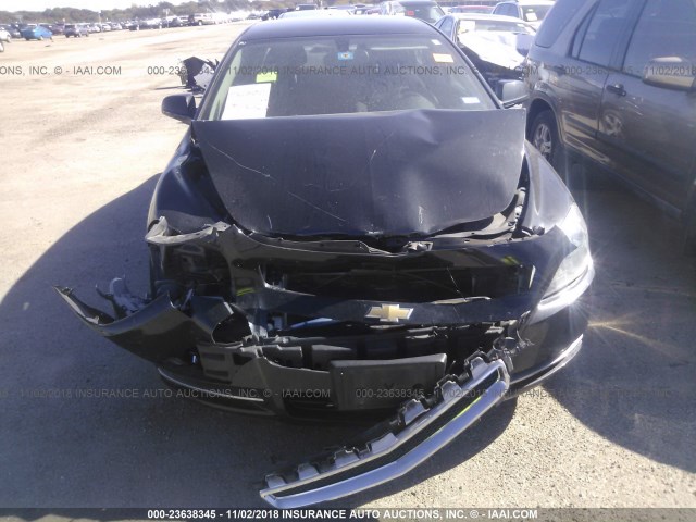 1G1ZC5E04CF336345 - 2012 CHEVROLET MALIBU 1LT BLACK photo 6