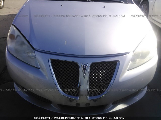 1G2ZM577394195758 - 2009 PONTIAC G6 GXP SILVER photo 6