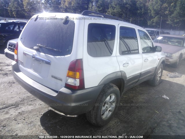 4F2YU09121KM09898 - 2001 MAZDA TRIBUTE LX/ES 白色 照片 4