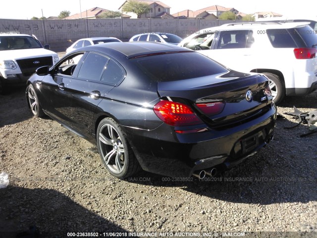 WBS6C9C55EDV73918 - 2014 BMW M6 GRAN COUPE BLACK photo 3