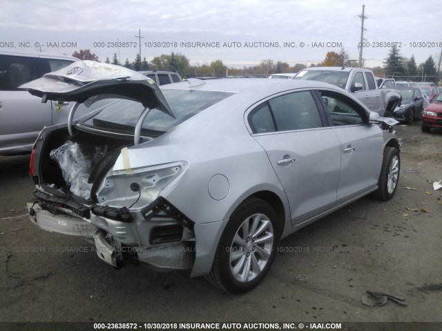 1G4GB5G34GF102765 - 2016 BUICK LACROSSE SILVER photo 4