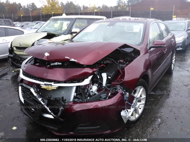 1G11C5SL0FF182328 - 2015 CHEVROLET MALIBU 1LT მუქწითელი ფოტო 2