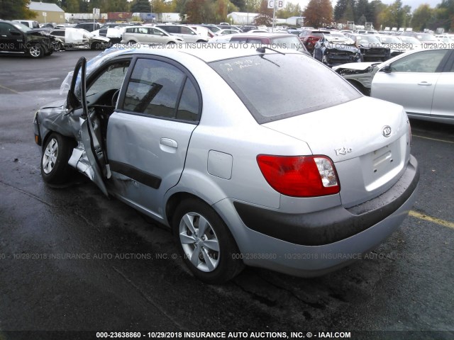 KNADE123086431296 - 2008 KIA RIO LX/SX SILVER photo 3