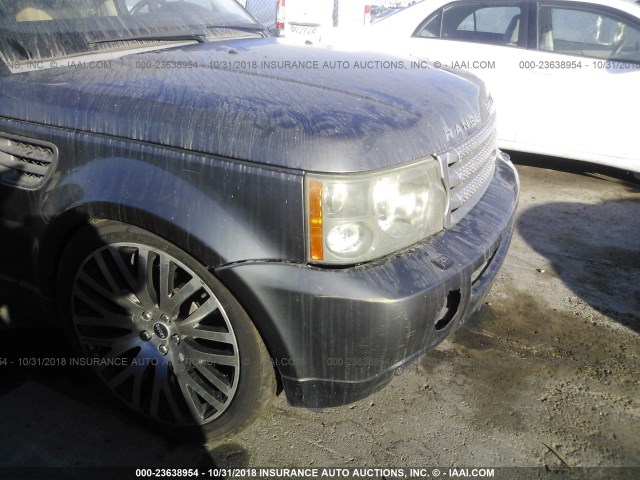 SALSF25486A923448 - 2006 LAND ROVER RANGE ROVER SPORT HSE GRAY photo 6