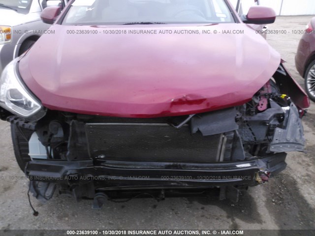 KM8SM4HF0GU134695 - 2016 HYUNDAI SANTA FE SE MAROON photo 6