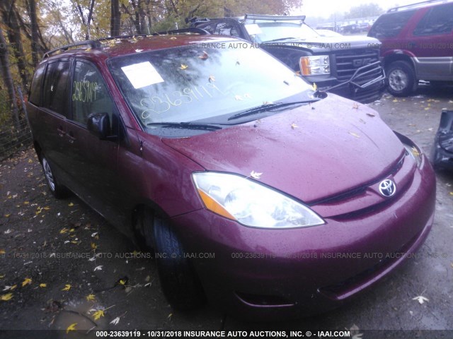 5TDZK23C08S152887 - 2008 TOYOTA SIENNA CE/LE MAROON photo 1