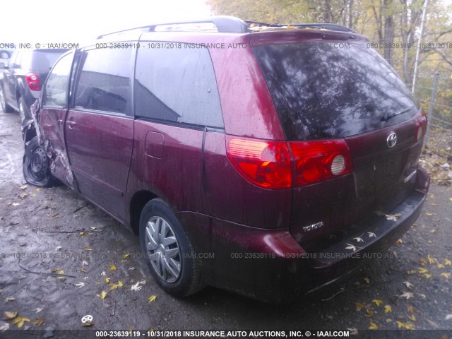 5TDZK23C08S152887 - 2008 TOYOTA SIENNA CE/LE MAROON photo 3