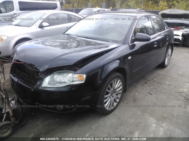 WAUDF78E06A047554 - 2006 AUDI A4 2.0T QUATTRO BLACK photo 2