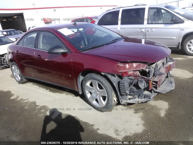 1G2ZG57B694115204 - 2009 PONTIAC G6 BURGUNDY photo 1