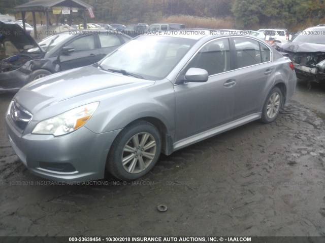 4S3BMBG67B3223270 - 2011 SUBARU LEGACY 2.5I PREMIUM SILVER photo 2