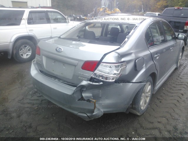 4S3BMBG67B3223270 - 2011 SUBARU LEGACY 2.5I PREMIUM SILVER photo 6