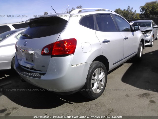 JN8AS5MT6CW277905 - 2012 NISSAN ROGUE S/SV SILVER photo 4