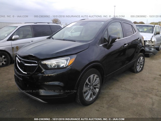 KL4CJASB4HB011723 - 2017 BUICK ENCORE PREFERRED BLACK photo 2