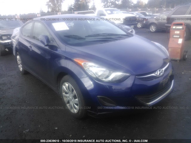 5NPDH4AE7DH201527 - 2013 HYUNDAI ELANTRA GLS/LIMITED BLUE photo 1