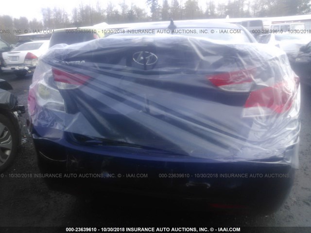 5NPDH4AE7DH201527 - 2013 HYUNDAI ELANTRA GLS/LIMITED BLUE photo 6