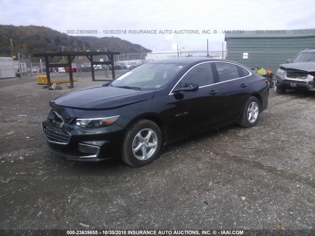 1G1ZB5ST2GF336674 - 2016 CHEVROLET MALIBU LS BLACK photo 2