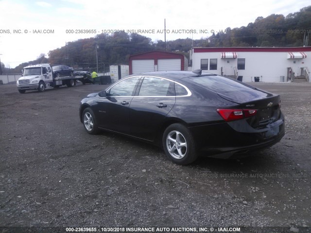 1G1ZB5ST2GF336674 - 2016 CHEVROLET MALIBU LS BLACK photo 3