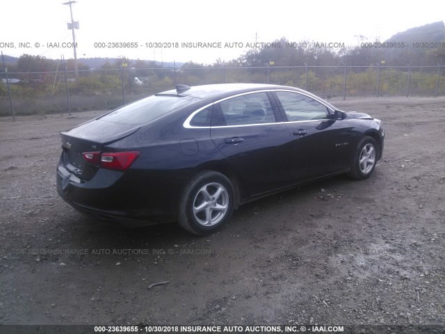 1G1ZB5ST2GF336674 - 2016 CHEVROLET MALIBU LS BLACK photo 4