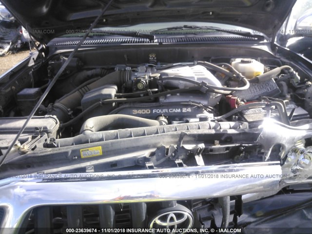 5TEGN92N84Z378540 - 2004 TOYOTA TACOMA DOUBLE CAB PRERUNNER BLACK photo 10