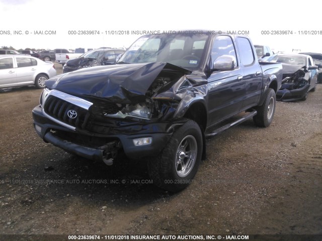 5TEGN92N84Z378540 - 2004 TOYOTA TACOMA DOUBLE CAB PRERUNNER BLACK photo 2