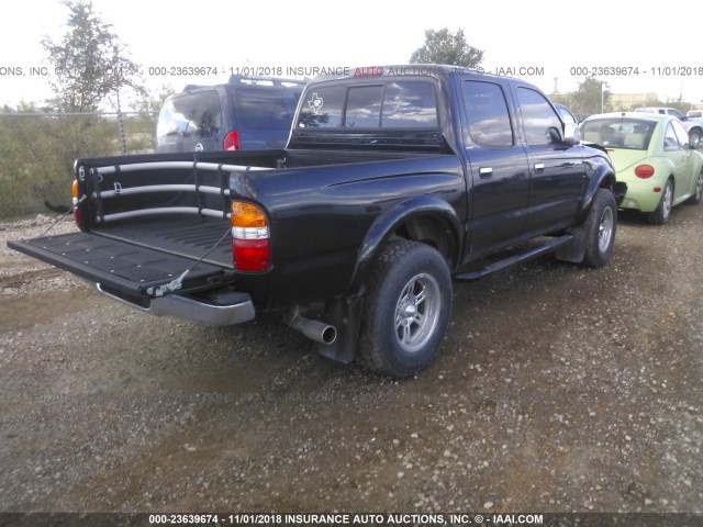 5TEGN92N84Z378540 - 2004 TOYOTA TACOMA DOUBLE CAB PRERUNNER BLACK photo 4