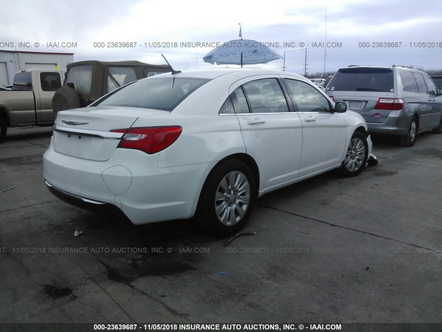 1C3CCBAB2EN122194 - 2014 CHRYSLER 200 LX WHITE photo 4