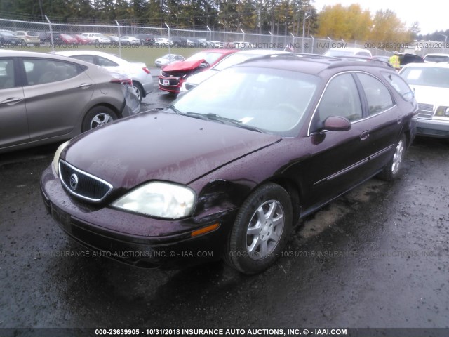 1MEFM58U5YA620494 - 2000 MERCURY SABLE GS PURPLE photo 2