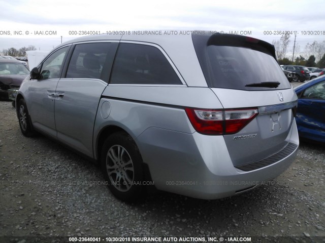 5FNRL5H65DB085185 - 2013 HONDA ODYSSEY EXL SILVER photo 3