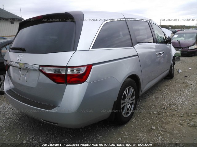 5FNRL5H65DB085185 - 2013 HONDA ODYSSEY EXL SILVER photo 4