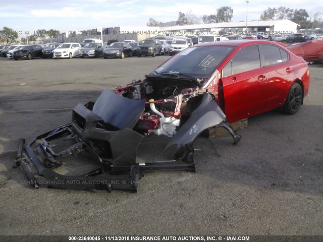 JF1VA1E6XH9832951 - 2017 SUBARU WRX PREMIUM RED photo 2