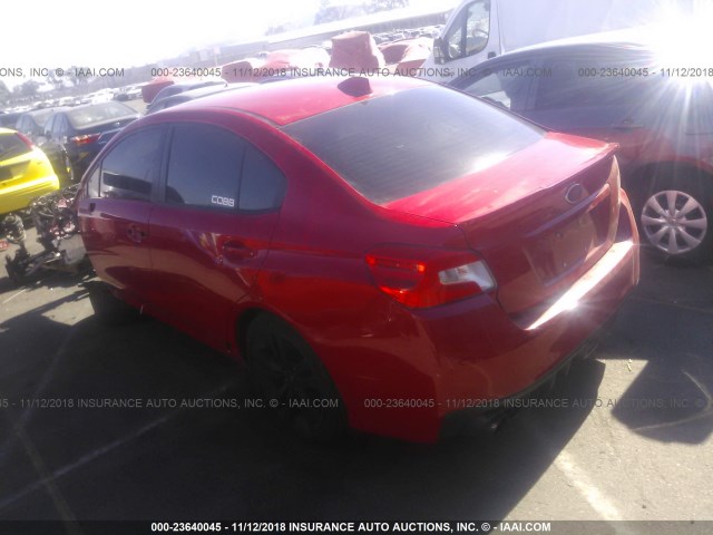 JF1VA1E6XH9832951 - 2017 SUBARU WRX PREMIUM RED photo 3